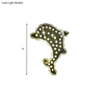 GobekUsa Contemporary LED Crystal Prism Dolphin Wall Light in Warm/White - Nickle Wall Mount Fixture