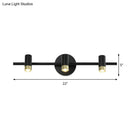 GobekUsa Contemporary Black Adjustable 3-Bulb Wall Sconce Vanity Light