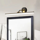 GobekUsa Contemporary Black/Brass Metal Vanity Bar Light with Adjustable Arm - 18"/23" Width