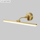 GobekUsa Contemporary Black/Brass Metal Vanity Bar Light with Adjustable Arm - 18"/23" Width