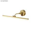 GobekUsa Contemporary Black/Brass Metal Vanity Bar Light with Adjustable Arm - 18"/23" Width