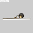 GobekUsa Contemporary Black/Brass Metal Vanity Bar Light with Adjustable Arm - 18"/23" Width