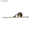 GobekUsa Contemporary Black/Brass Metal Vanity Bar Light with Adjustable Arm - 18"/23" Width