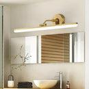 GobekUsa Contemporary Black/Brass Metal Vanity Bar Light with Adjustable Arm - 18"/23" Width