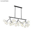 GobekUsa Contemporary Metal Hanging Chandelier with Black Finish - 27 Bubbles Island Lighting