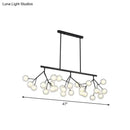 GobekUsa Contemporary Metal Hanging Chandelier with Black Finish - 27 Bubbles Island Lighting