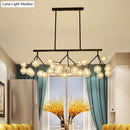 GobekUsa Contemporary Metal Hanging Chandelier with Black Finish - 27 Bubbles Island Lighting