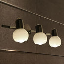 GobekUsa Contemporary Globe Sconce Light with Metal and Milk Glass, 2/3 Lights, Wall Fixture in Black - Perfect for Living Room Vanity