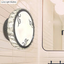 GobekUsa Contemporary LED Circular Wall Light - Clear Crystal Design - Warm or White Light Option - Wall Mounted Lighting
