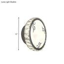GobekUsa Contemporary LED Circular Wall Light - Clear Crystal Design - Warm or White Light Option - Wall Mounted Lighting
