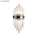 GobekUsa Contemporary Black Crystal Wall Lamp for Living Room