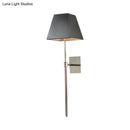 GobekUsa Contemporary Black Fabric Tapered LED Wall Sconce Light for Bedside Lighting
