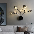 GobekUsa Contemporary 9-Light LED Sconce Lighting - Black Finish Wall Lamp for Living Room