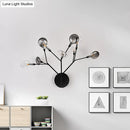 GobekUsa Contemporary 9-Light LED Sconce Lighting - Black Finish Wall Lamp for Living Room