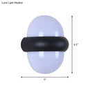 GobekUsa Contemporary Black Flush Wall Sconce with 1/2-Light for Patio - Plastic Ball
