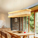 GobekUsa Contemporary Black/Gold Crystal Island Pendant Lighting - Rectangle Shape, 6/7/9 Lights