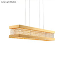 GobekUsa Contemporary Black/Gold Crystal Island Pendant Lighting - Rectangle Shape, 6/7/9 Lights