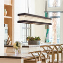 GobekUsa Contemporary Black/Gold Crystal Island Pendant Lighting - Rectangle Shape, 6/7/9 Lights