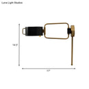 GobekUsa Contemporary Acrylic LED Drum Wall Sconce in Black Finish for Bedroom Lighting