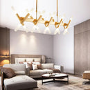 GobekUsa Contemporary Black/Gold Island Pendant Light with Cross Iron Shade - Perfect for Living Room (16/20-Light)