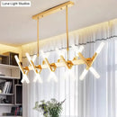 GobekUsa Contemporary Black/Gold Island Pendant Light with Cross Iron Shade - Perfect for Living Room (16/20-Light)