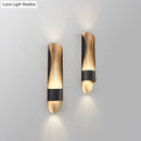 GobekUsa Contemporary Black LED Metal Wall Sconce with Twisted Tube Design