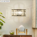 GobekUsa Contemporary Black/Gold Wall Lighting: Clear Crystal Half Cylinder Wall Lamp with 1 Light