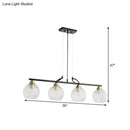 GobekUsa Contemporary Black Hanging Chandelier with Clear/Prismatic Glass, 3/4 Bulbs - Modern Pendant Light Kit for Dining Hall
