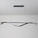 GobekUsa Contemporary Black LED Hanging Lamp for Restaurants - Simplicity Curved Design