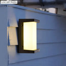 GobekUsa Contemporary Black LED Wall Lamp for Courtyard - Flush Mount Sconce