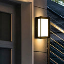 GobekUsa Contemporary Black LED Wall Lamp for Courtyard - Flush Mount Sconce