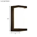 GobekUsa Contemporary Black LED Wall Lamp for Courtyard - Flush Mount Sconce