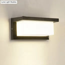 GobekUsa Contemporary Black LED Wall Lamp for Courtyard - Flush Mount Sconce