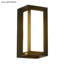 GobekUsa Contemporary Black LED Wall Lamp for Courtyard - Flush Mount Sconce