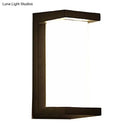 GobekUsa Contemporary Black LED Wall Lamp for Courtyard - Flush Mount Sconce