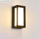 GobekUsa Contemporary Black LED Wall Lamp for Courtyard - Flush Mount Sconce