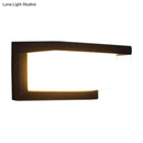 GobekUsa Contemporary Black LED Wall Lamp for Courtyard - Flush Mount Sconce