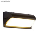 GobekUsa Contemporary Black LED Wall Lamp for Courtyard - Flush Mount Sconce