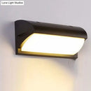 GobekUsa Contemporary Black LED Wall Lamp for Courtyard - Flush Mount Sconce