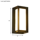 GobekUsa Contemporary Black LED Wall Lamp for Courtyard - Flush Mount Sconce