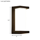 GobekUsa Contemporary Black LED Wall Lamp for Courtyard - Flush Mount Sconce