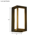 GobekUsa Contemporary Black LED Wall Lamp for Courtyard - Flush Mount Sconce