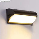 GobekUsa Contemporary Black LED Wall Lamp for Courtyard - Flush Mount Sconce