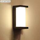 GobekUsa Contemporary Black LED Wall Lamp for Courtyard - Flush Mount Sconce