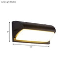 GobekUsa Contemporary Black LED Wall Lamp for Courtyard - Flush Mount Sconce