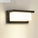 GobekUsa Contemporary Black LED Wall Lamp for Courtyard - Flush Mount Sconce