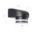 GobekUsa Contemporary Black LED Wall Lighting: Tubular Metal Wall Washer Sconce for Backyard