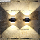 GobekUsa Contemporary Black LED Wall Lighting: Tubular Metal Wall Washer Sconce for Backyard