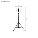 GobekUsa Contemporary Metal Round Make-Up Light with USB Port, LED Fill Flash Lamp - Black, 63"/75" Long