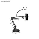 GobekUsa Contemporary LED Black Fill Flush Lamp with Adjustable Arm - Metal Ring Vanity Lighting